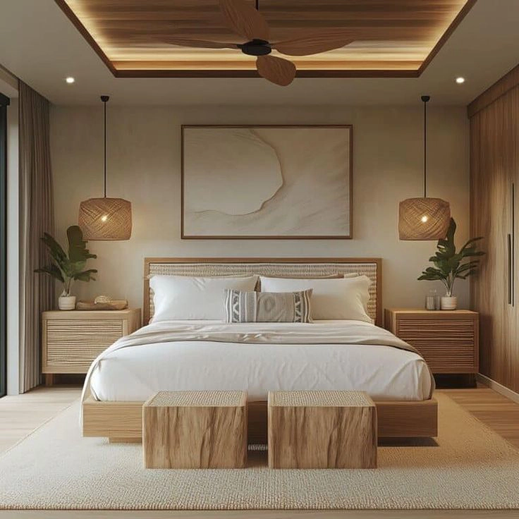 Una posición de poder en el Feng Shui es situar la cabecera de la cama contra una pared.