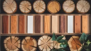 Cada especie arbórea ofrece tonos de madera y patrones de veta únicos.